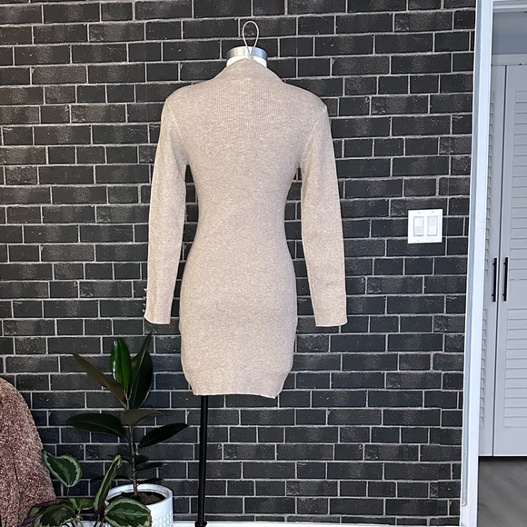 NEUTRAL SOFT SWEATER DRESS - Picture 4 of 8